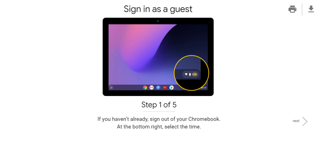 Sign in as a Guest